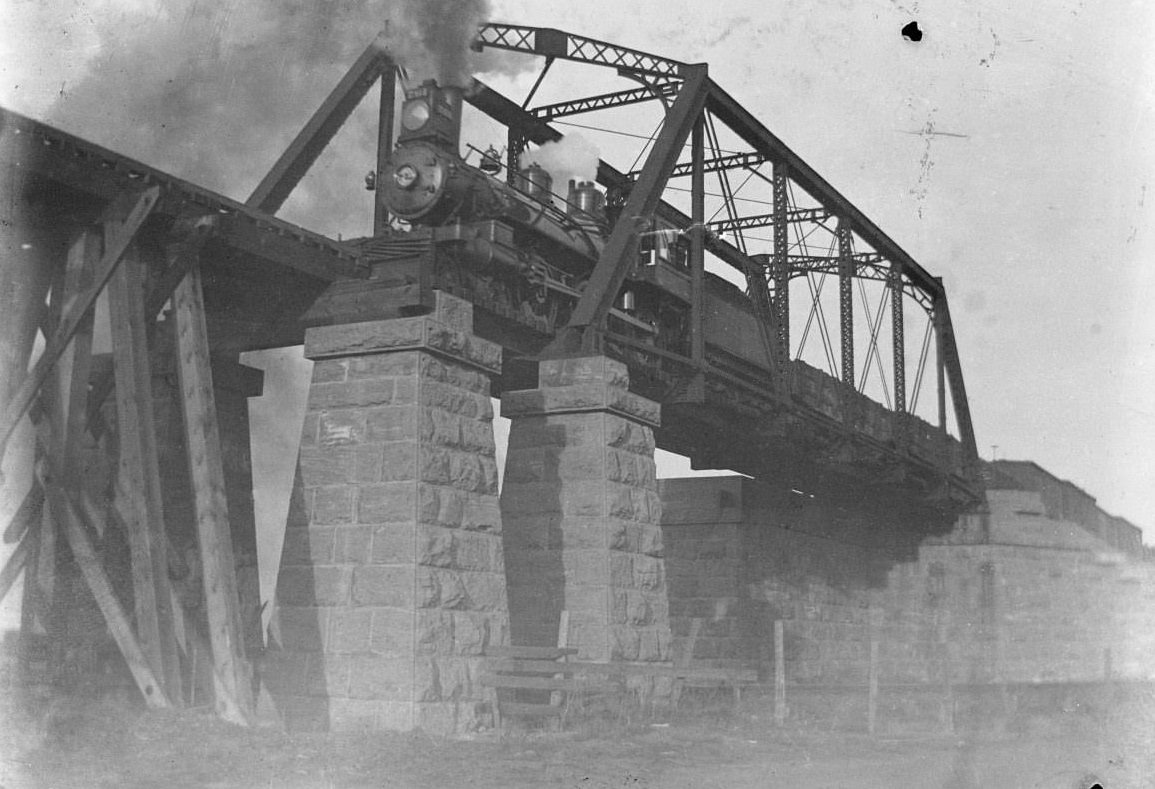 #19 Locomotive going over a trestle