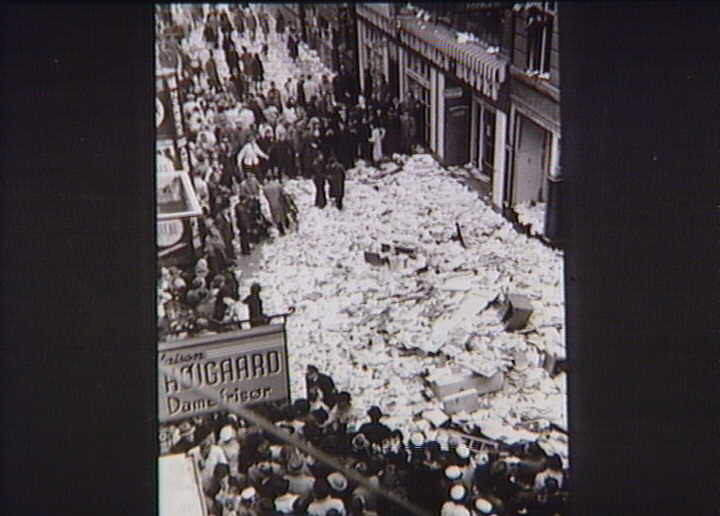 looks and papers from the German book shop at Frederiksberggade in Copenhagen. 5th May 1945.