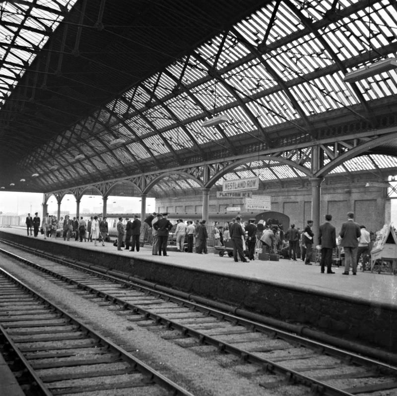 #5 Filming at Westland Row Station, now Pearse Station, in Dublin, June 24, 1960