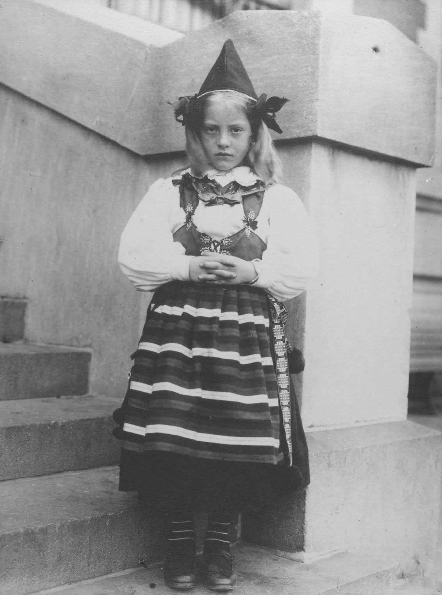 #29 Girl from Rättvik, province of Dalarna, Sweden.” 1910.