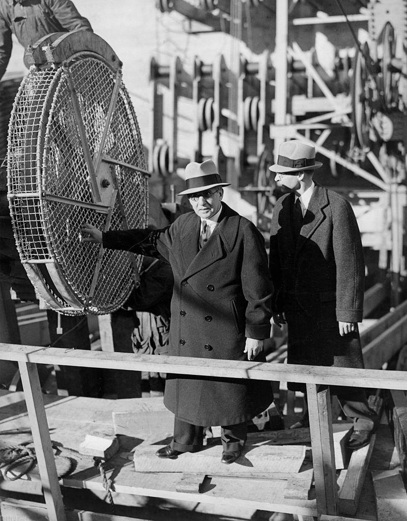 #19 Chief Engineer and builder of the Golden Gate Bridge, Joseph Strauss, and Assistant Chief Engineer William Payne.