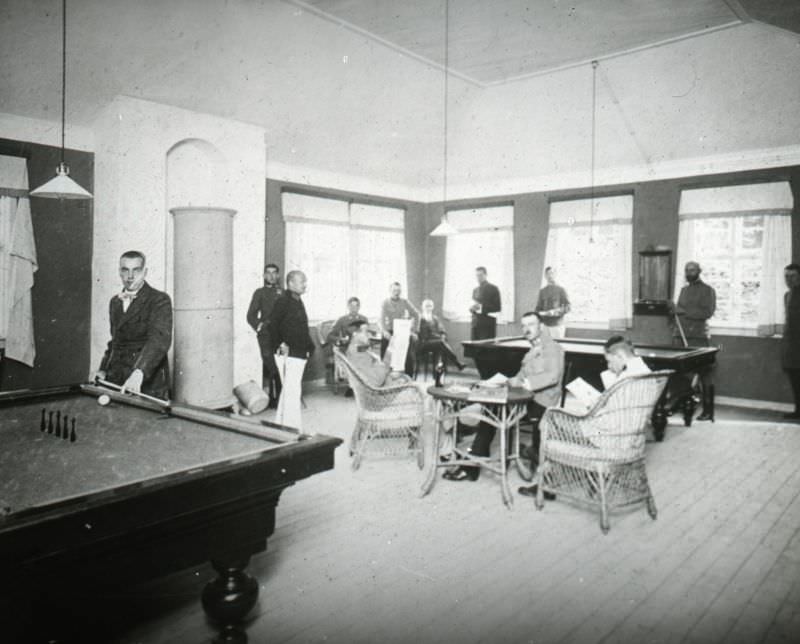 Billiard room in the Officers’ Camp Hald Camp, Hald Ege