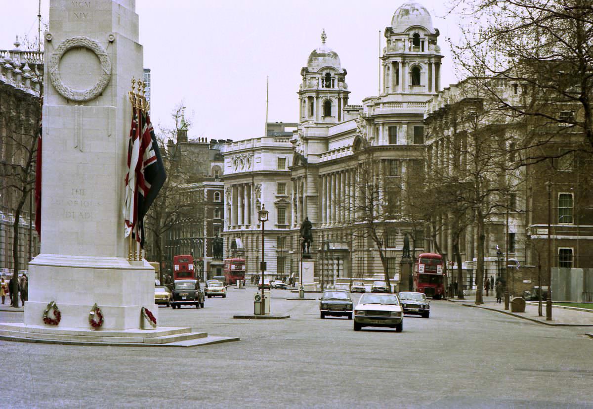 #5 Whitehall and the Cenotaph, April 1975