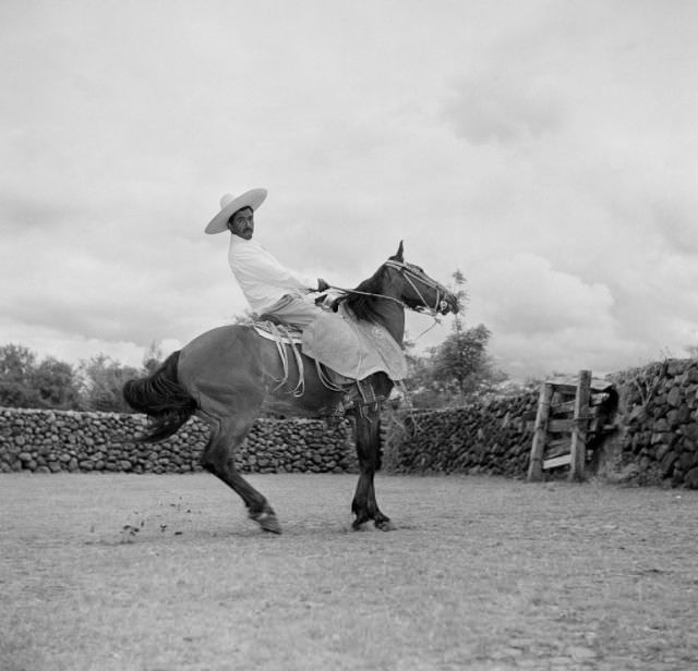 #5 A rancher rides his horse on a ranch in Michoacan.