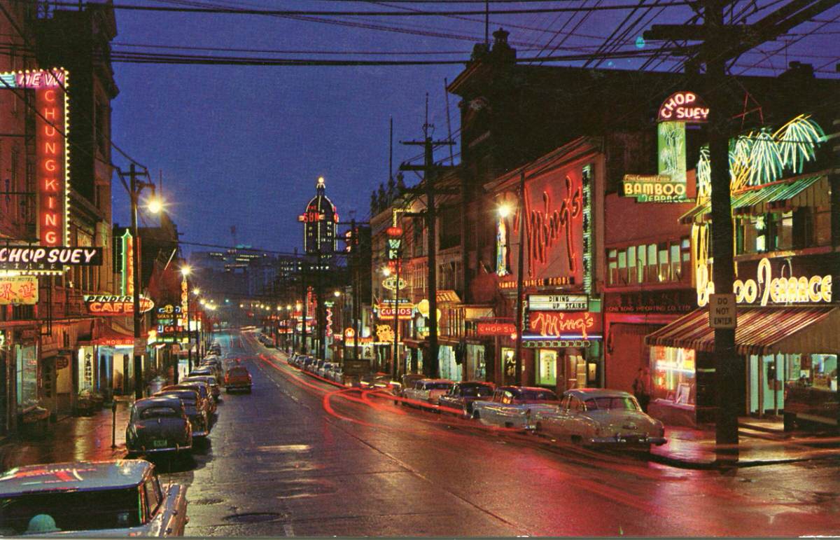 #27 Chinatown at Night, Vancouver, 1960s
