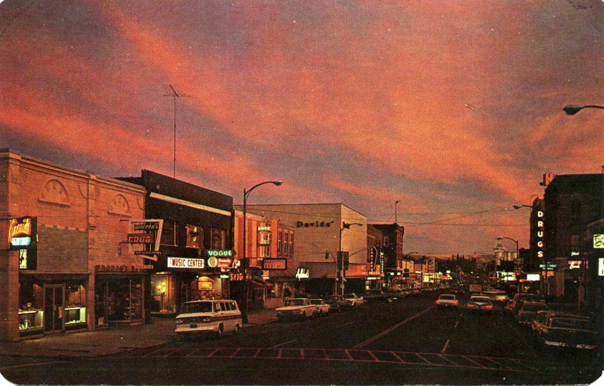 #32 Night Scene, Moscow, Idaho, 1960s