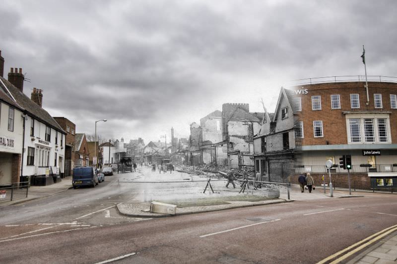 Bonds &; Ber Street, 1942 and 2011