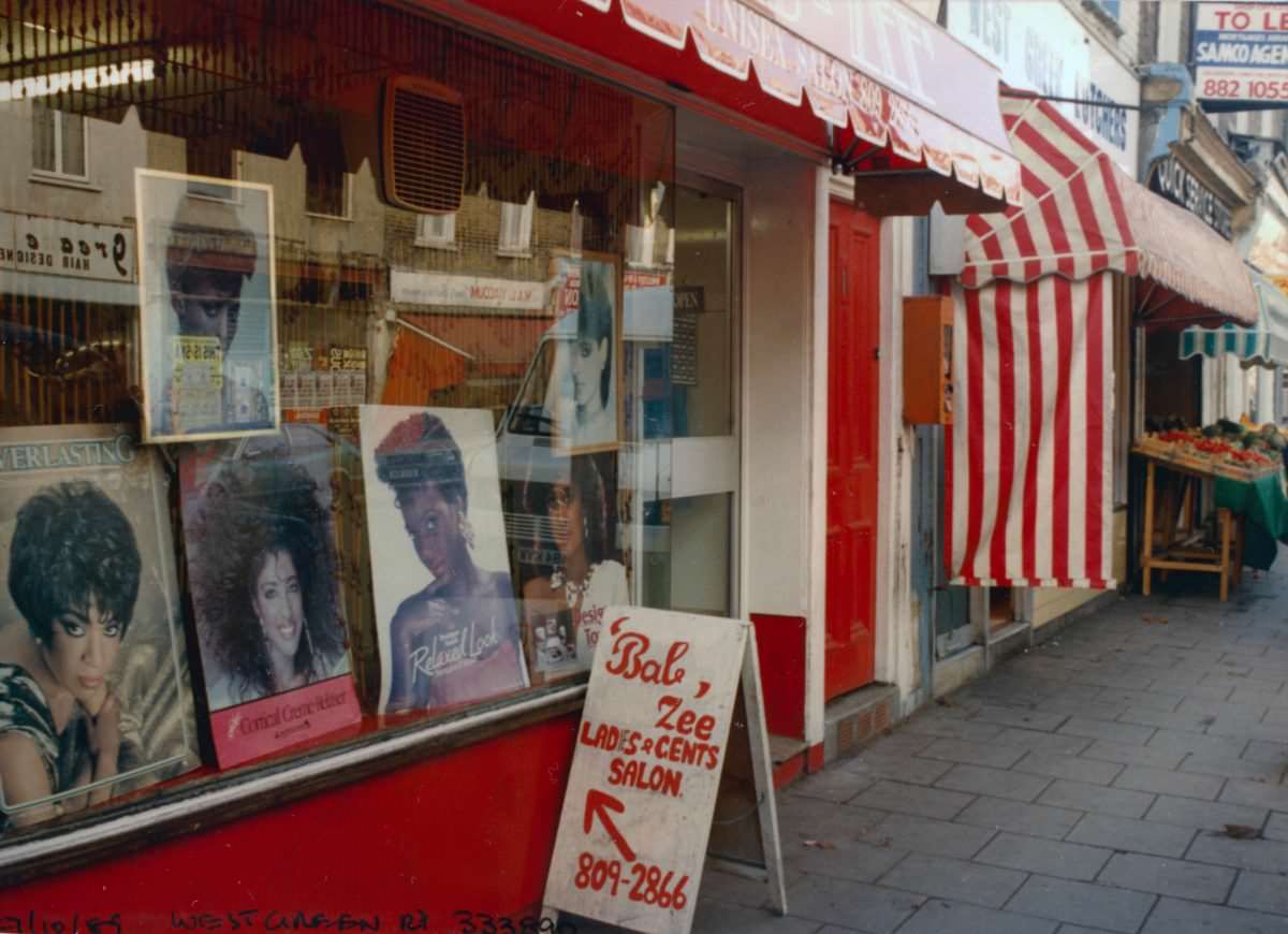 #3 Hairdresser, West Green Rd, Seven Sisters, Haringey, 1989