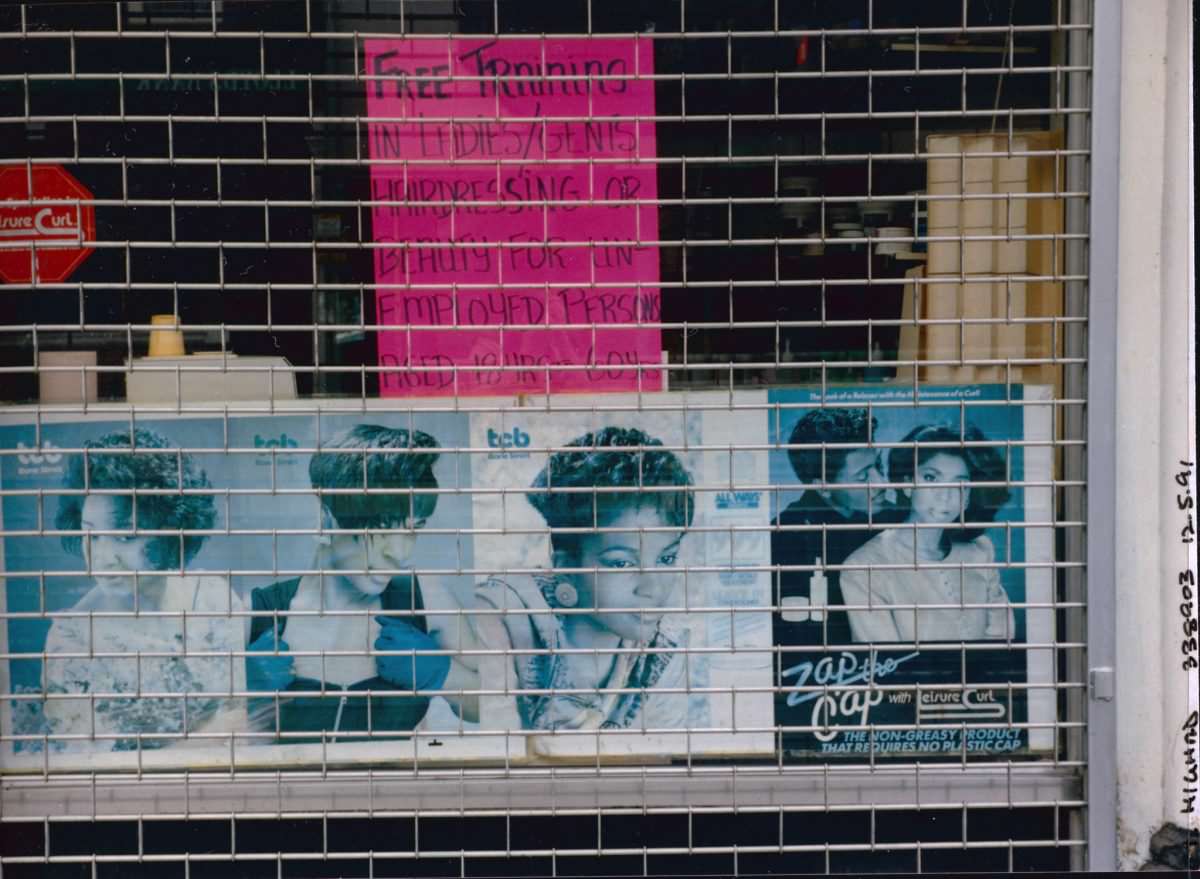#24 London Hairdresser, High Rd, Bruce Grove,Tottenham, Haringey, 1991