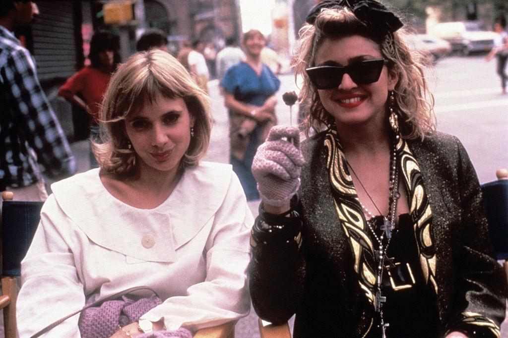 #43 Madonna with Rosanna Arquette in Desperately Seeking Susan, 1985.