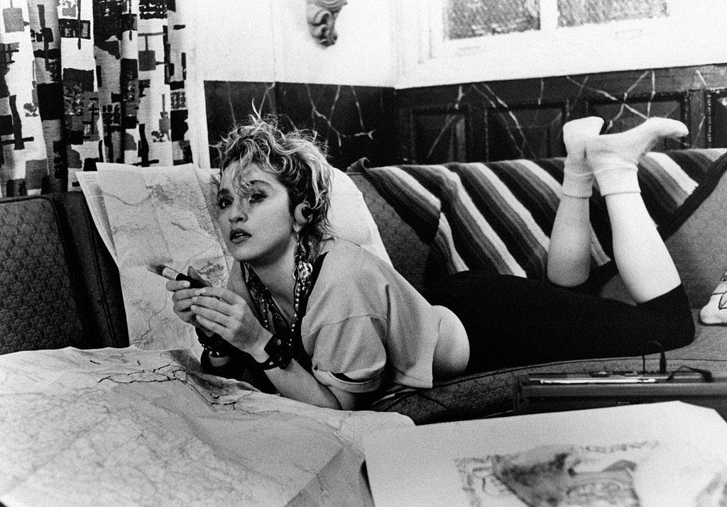 #44 Madonna lying on a sofa, 1985.
