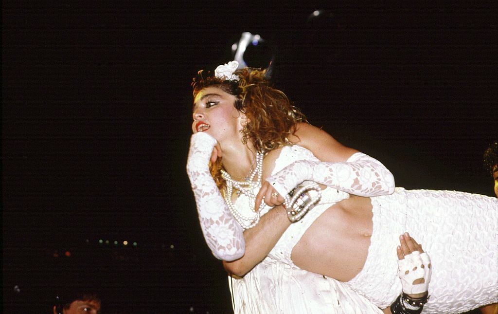 #2 Madonna performing on tour, 1985.