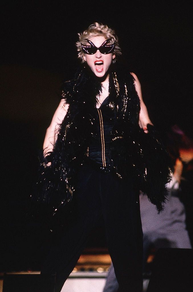 #1 Madonna performs on stage in London, 1983.