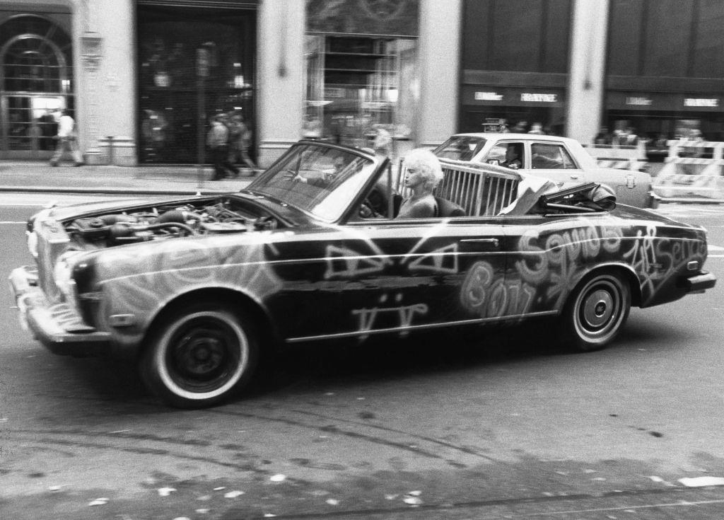 #71 Madonna during the filming of ‘Slammer’, 1987.