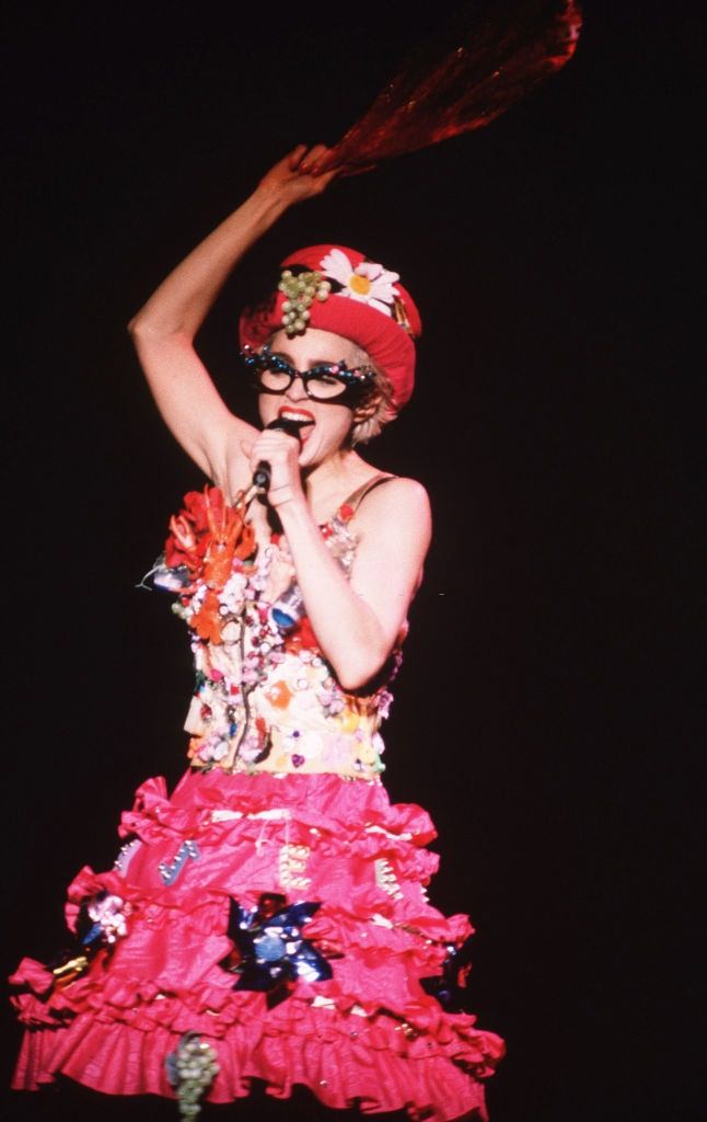 #15 Madonna performs on stage, 1983.