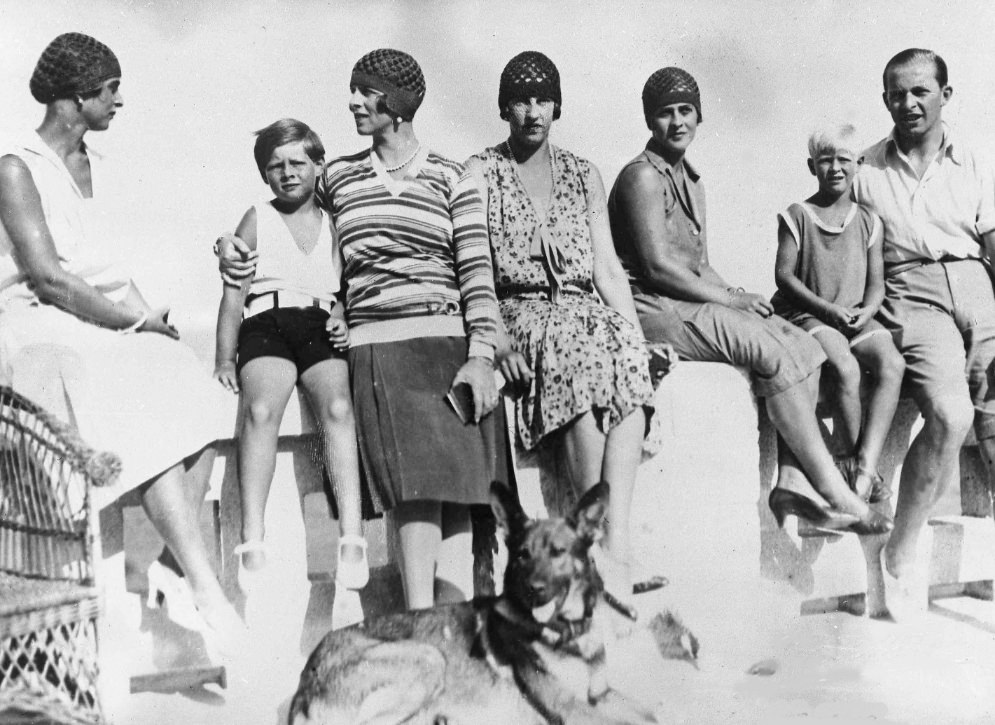 #15 Philip (second from the right) pictured on holiday in Romania in September 1928.