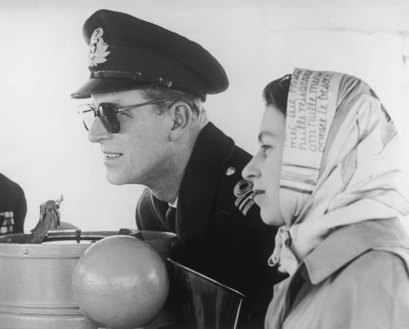 #54 Princess Elizabeth and the Duke of Edinburgh heading toward Victoria while on tour, 1951.