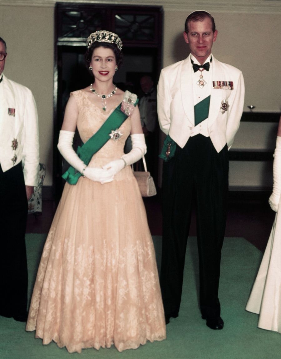 #45 Prince Philip with Queen Elizabeth II on a Nigerian tour.