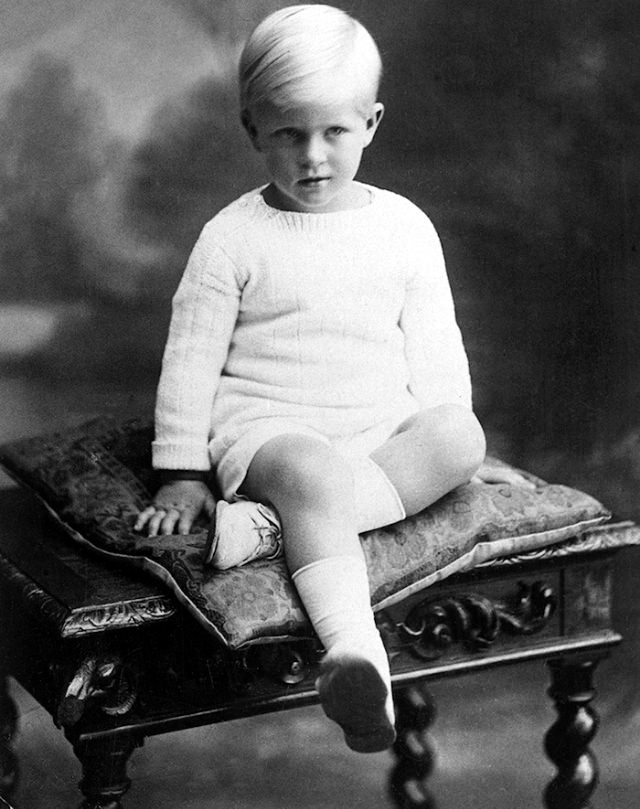 #9 Prince Philip, when he was four.