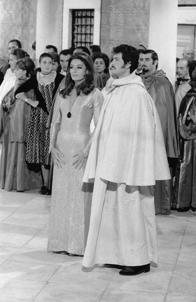 #53 Anouk Aimée during the shooting of a movie.
