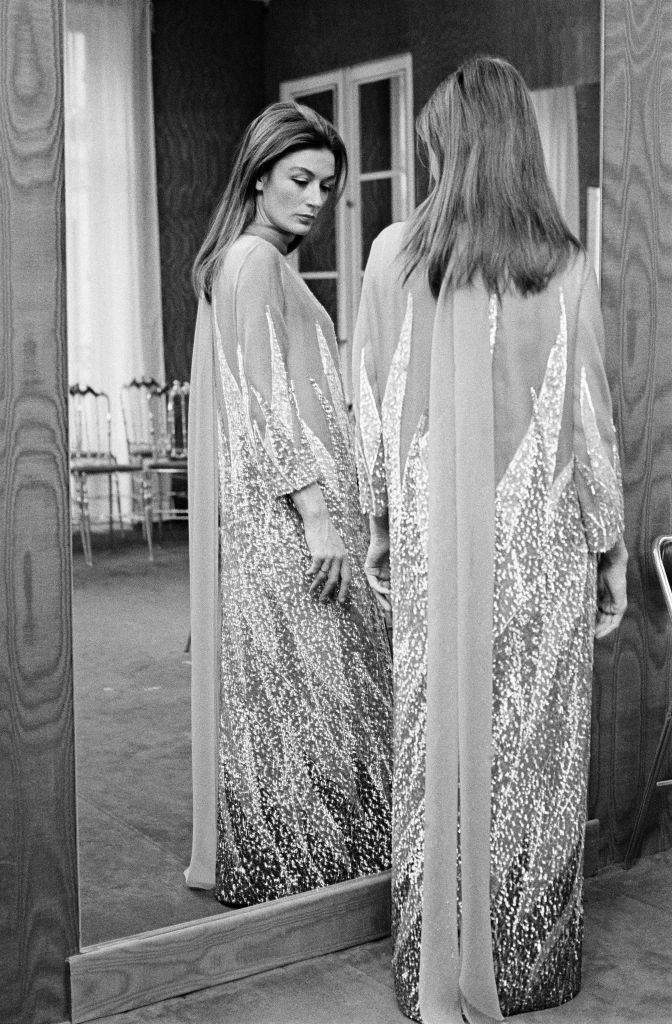 #65 Anouk Aimee at Pierre Cardin’s shop during April 1967.
