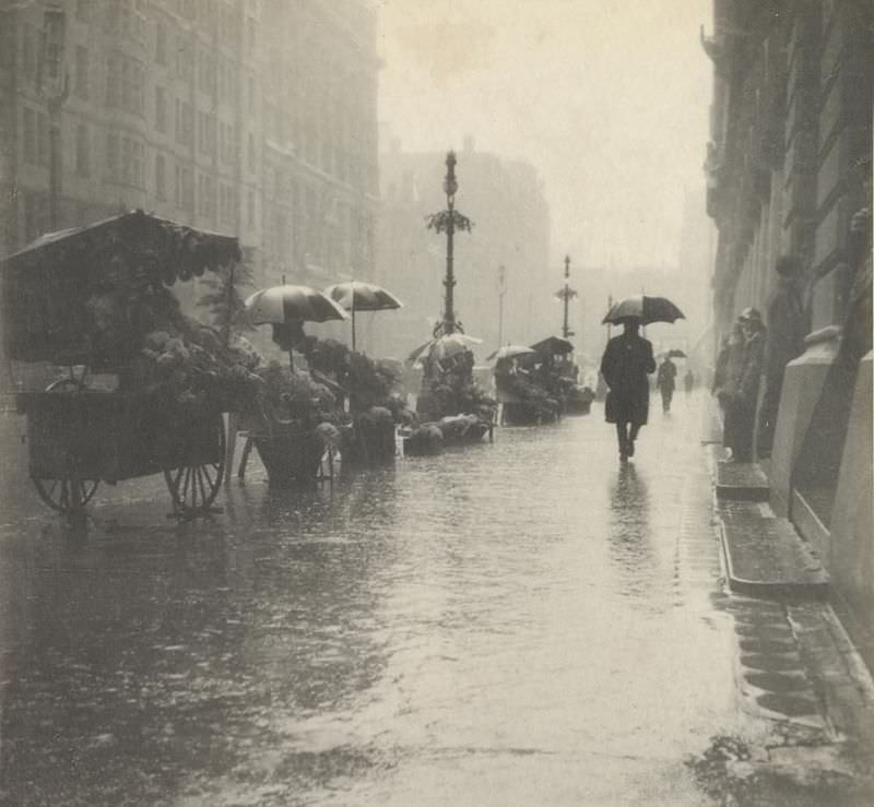 #14 Martin Place, wet day, circa 1910s