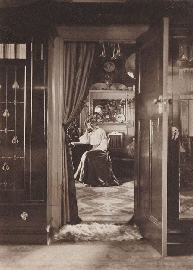 #7 Untitled (early interior with seated woman), circa 1908