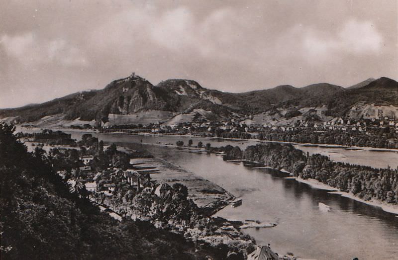 #7 Overlooking Rolandseck and Nonnenwerth near Bonn with view to the Drachenfels, August 1940