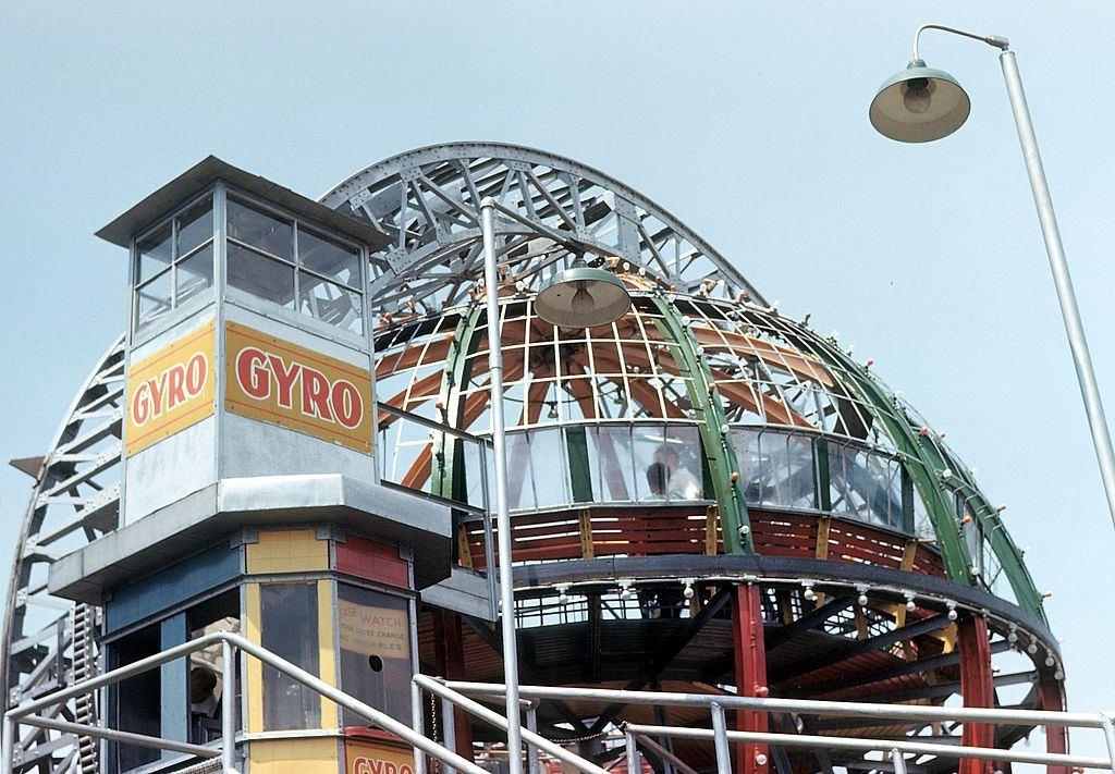 #37 A view of the Gyro ride at Coney Island circa 1948 in Brooklyn.