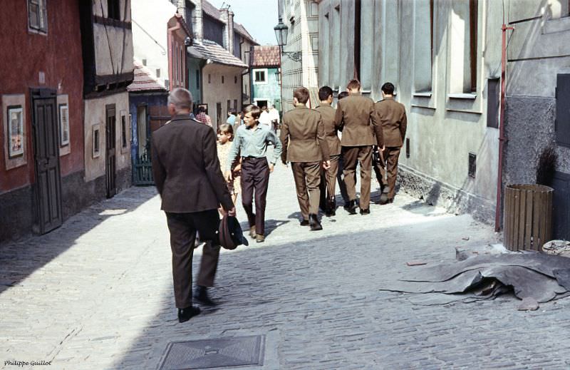 #21 Soviet soldiers on a spree in Golden Lane, Prague