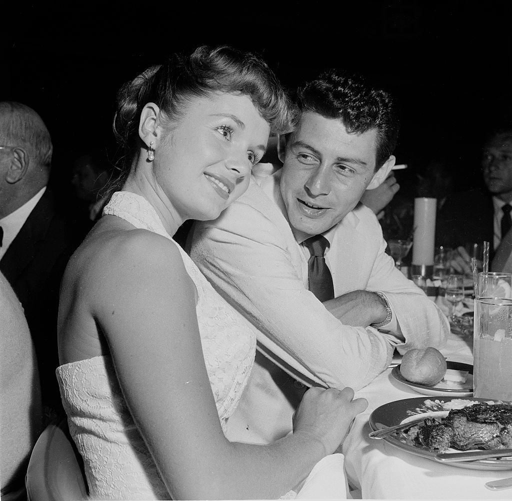#48 Debbie Reynolds with Eddie Fisher, 1954.