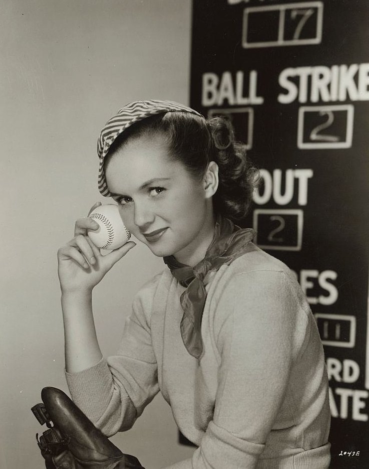 #17 Debbie Reynolds with Baseball, 1955.