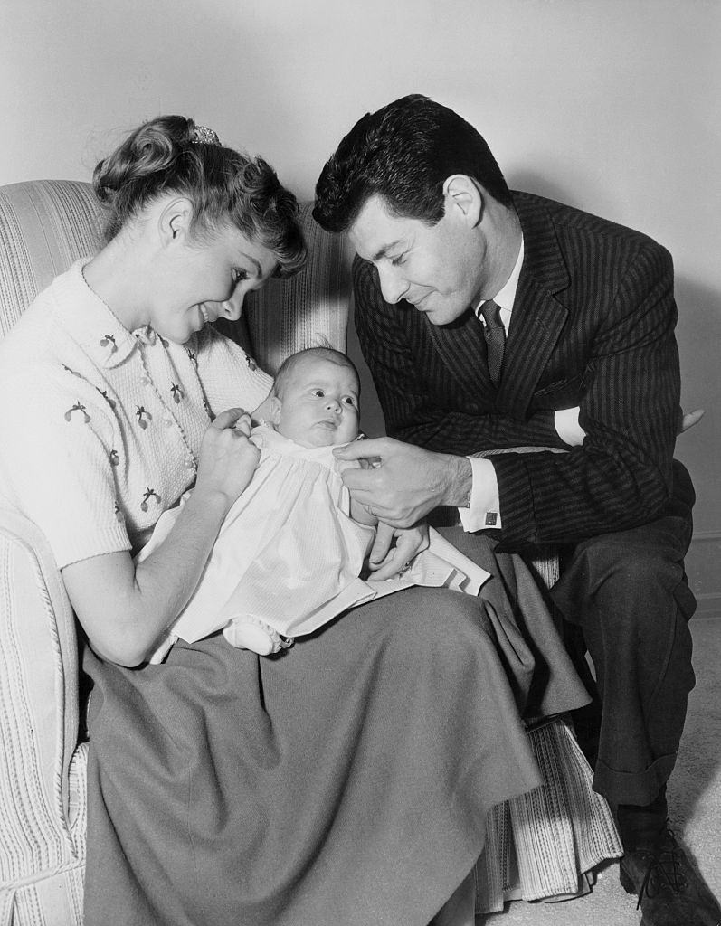 #71 Debbie Reynolds-Eddie Fisher with daughter Carrie Frances born October 21, 1956.