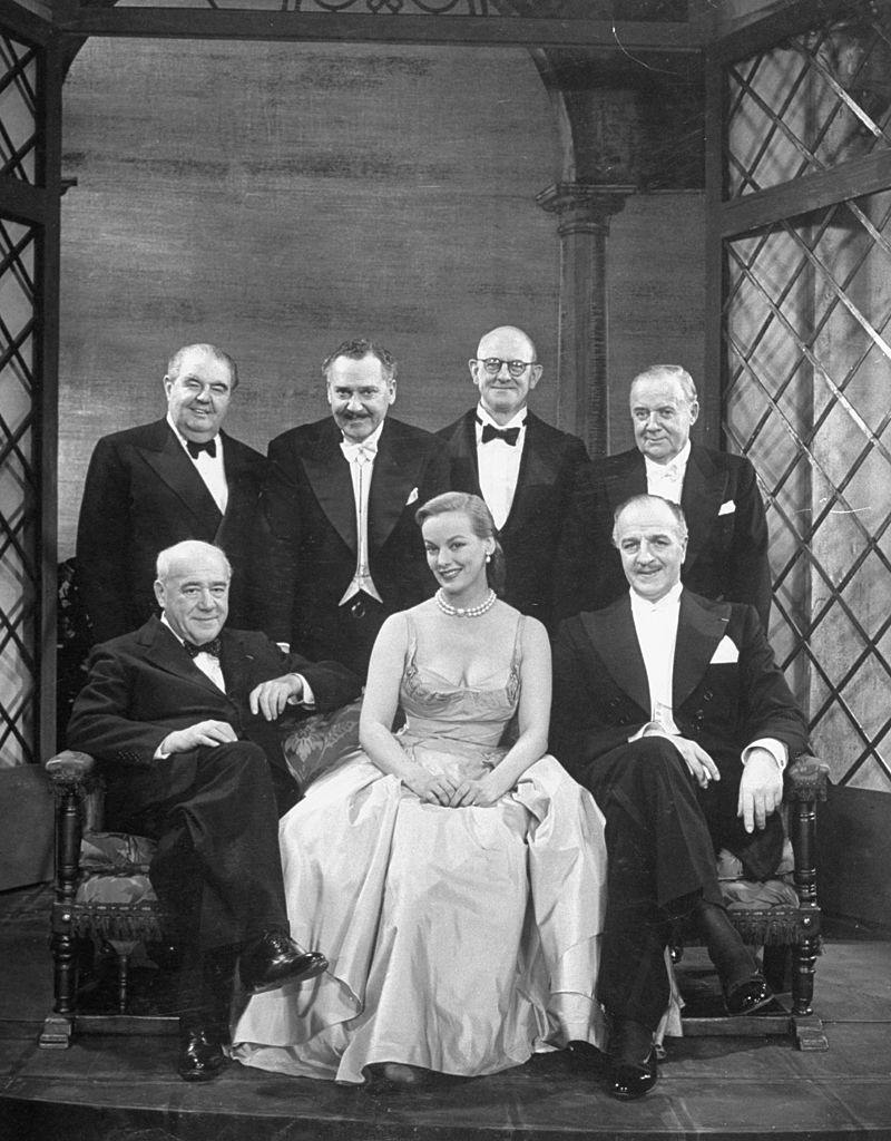 #12 Faye Emerson with Gilbert Miller, Ferenc Molnar, Louis Calhern, Arthur Margetson and Ernest Cossart, 1948.