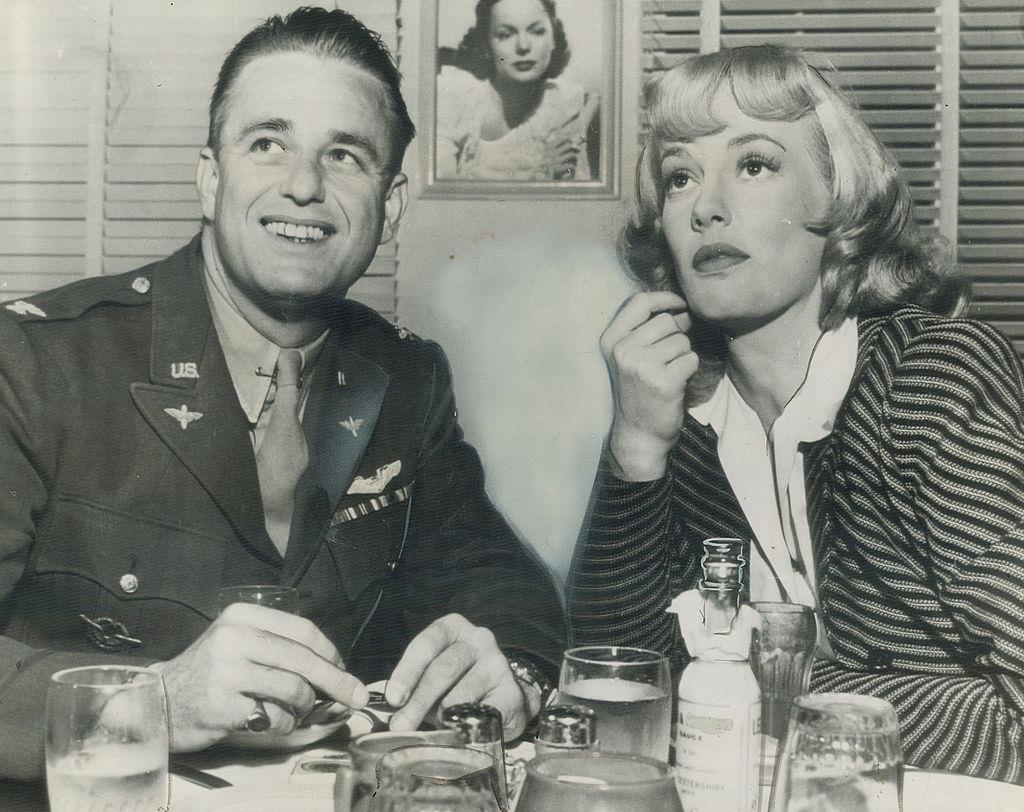 #1 Faye Emerson with her husband Elliott Roosevelt , 1944.