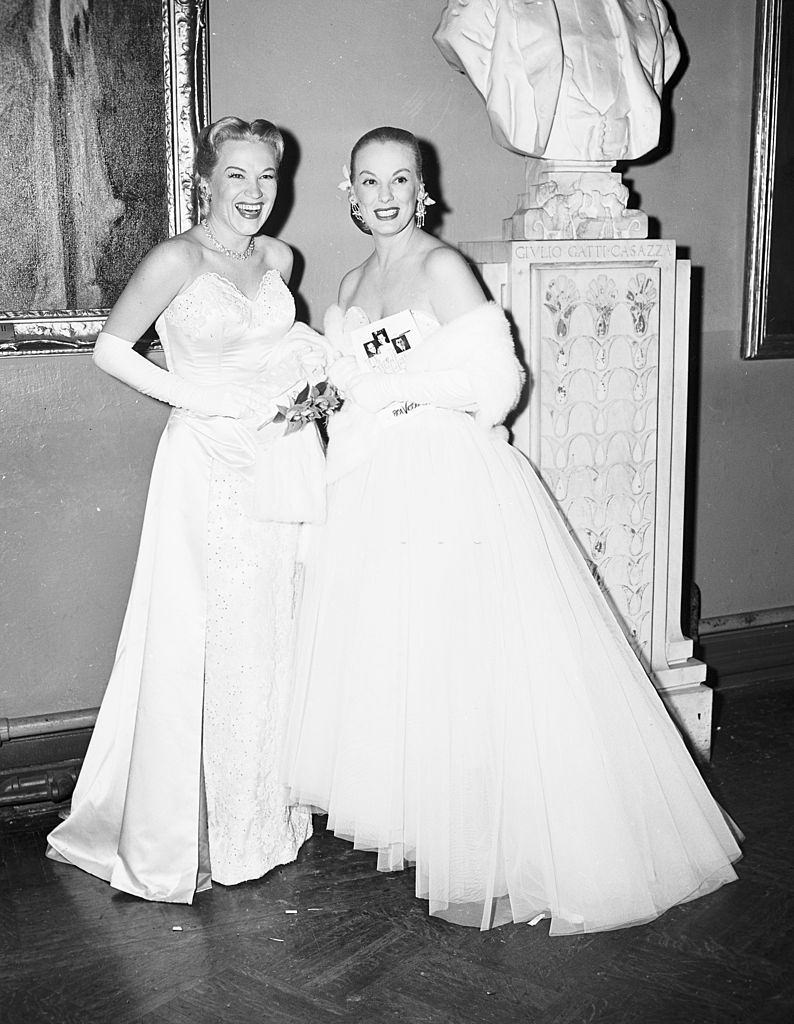 #28 Faye Emerson with Dorothy Kirsten at the Metropolitan Opera, New York City, 1953.