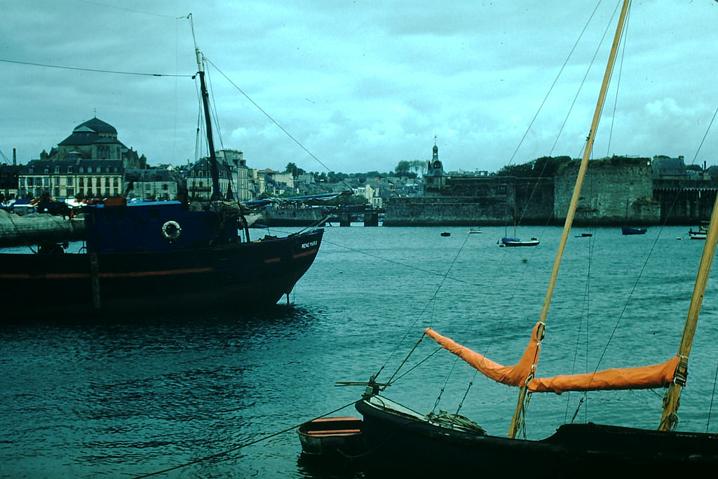 #37 Walled City of Old Concarneau, Brittany, France, 1954