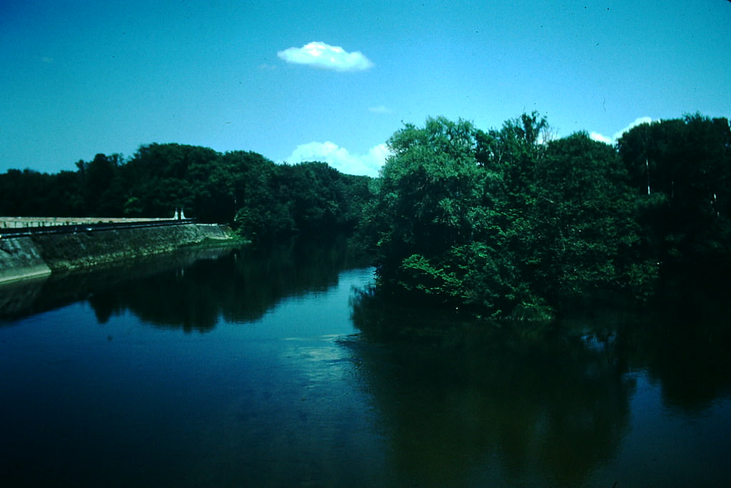 #56 River at Chenonceaux, Loire, France, 1954