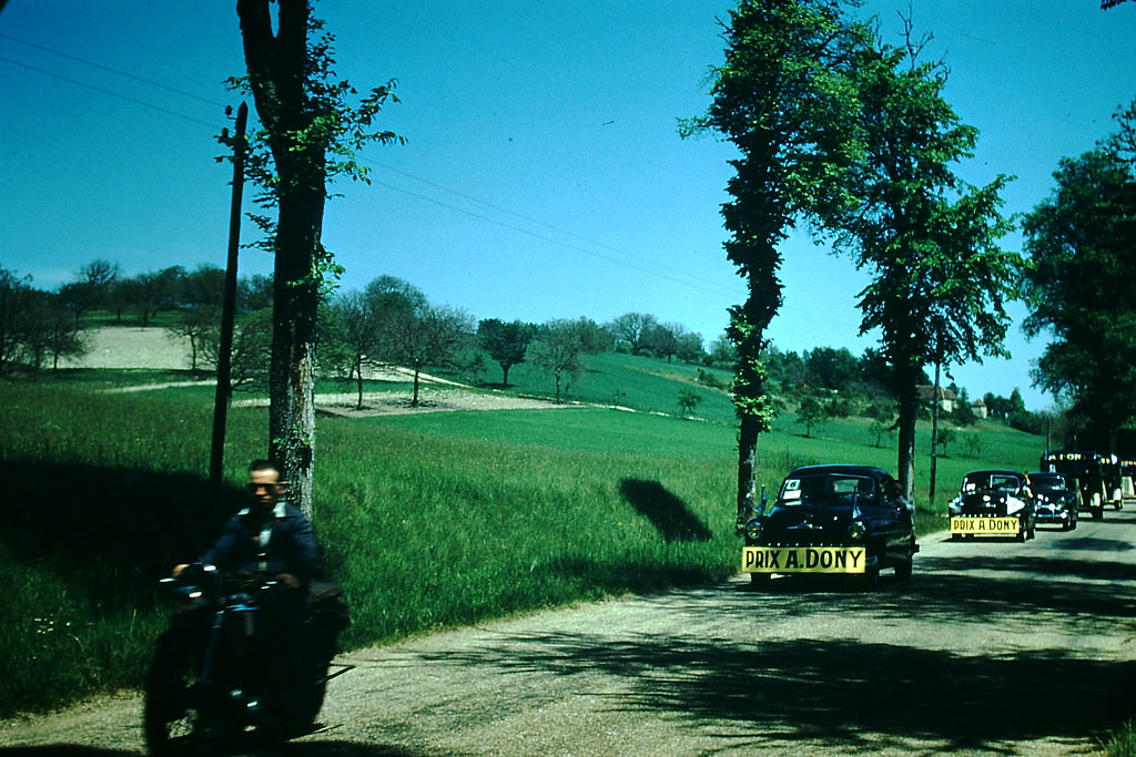 #58 Bicycle Race in Loire, France, 1954