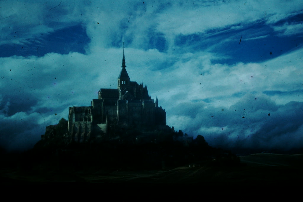 #6 Castle in the Clouds in Mont S Michel, France, 1954
