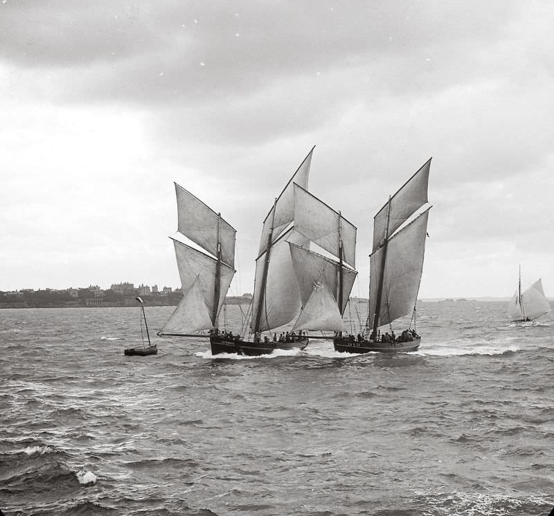 #10 Bisquines regatta off Saint-Malo, 1905