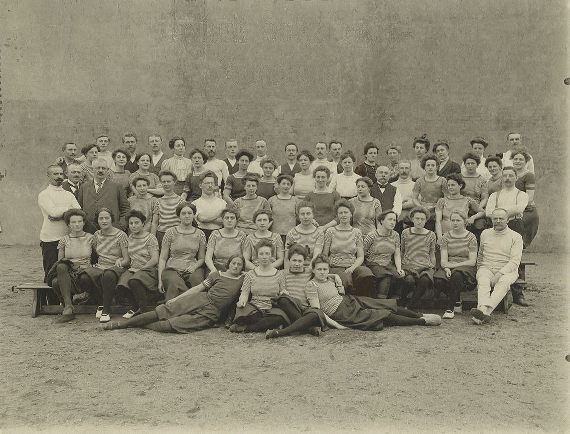 German Women Practicing Swedish Gymnastics in Heinrich, Germany in the 1900s Sports