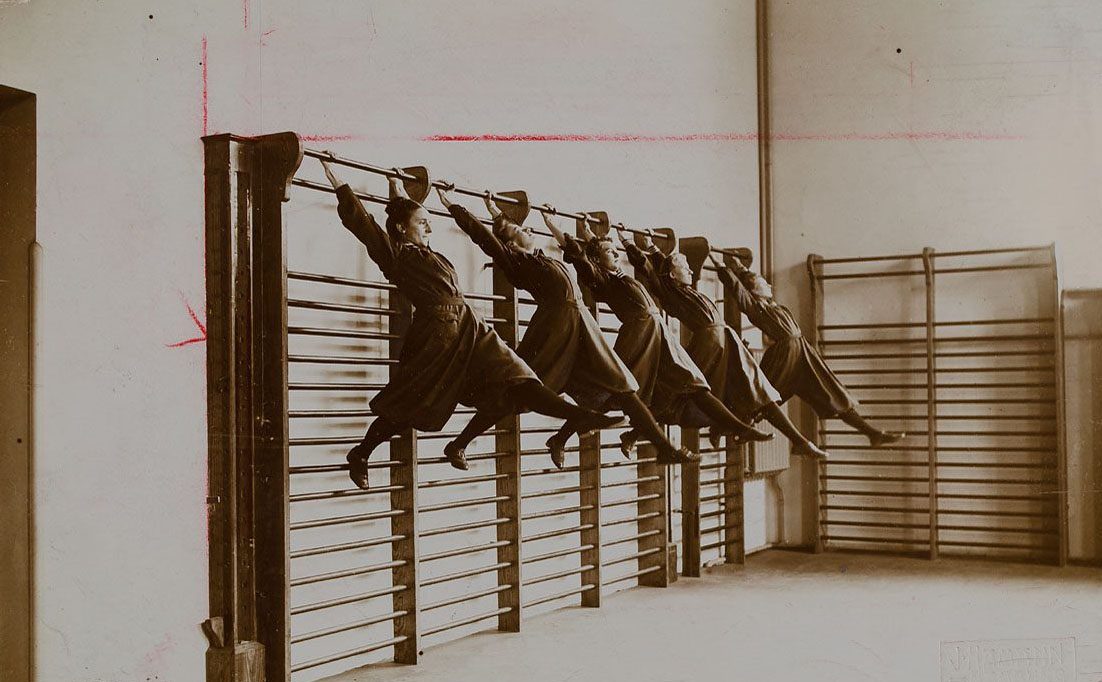 German Women Practicing Swedish Gymnastics in Heinrich, Germany in the 1900s Sports