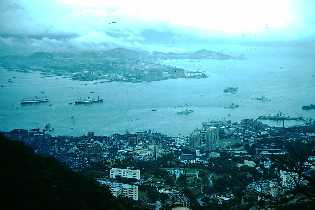 #6 Harbour from the Peak, Hong Kong, 1952
