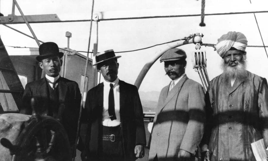 #23 Japanese and Sikh men aboard the Komagata Maru.