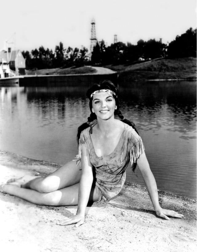 #20 Lisa Gaye on the bank of a Pond, 1960s.