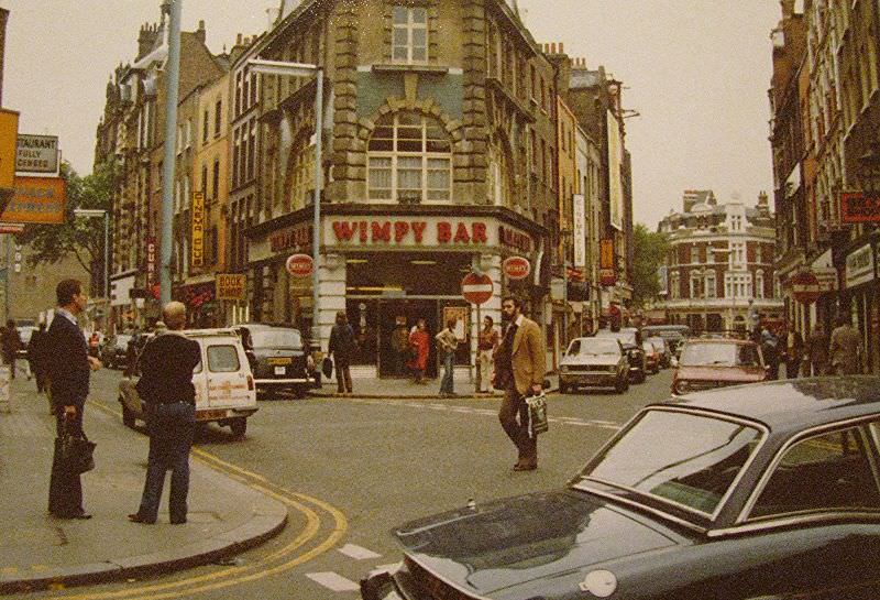 #2 The Wimpy Bar at the junction of Old Compton Street and Moor Street.