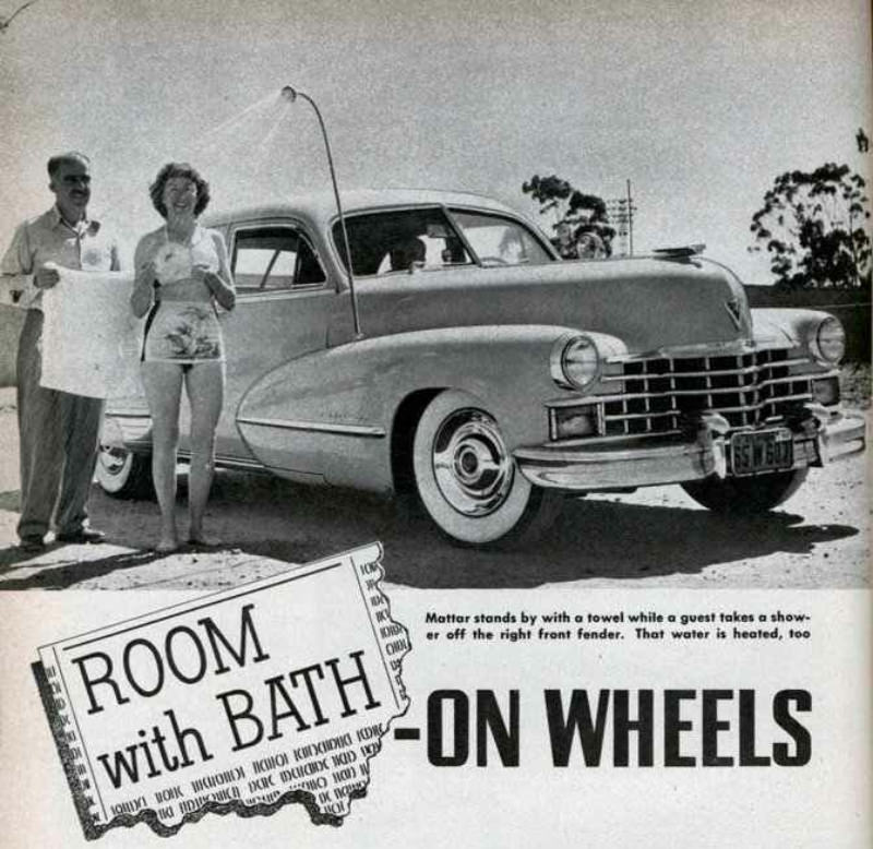 A Car that had Everything: Louie Mattar’s Cadillac, with Water Tank, Washing Machine, Bar, and Kitchen, 1952 #