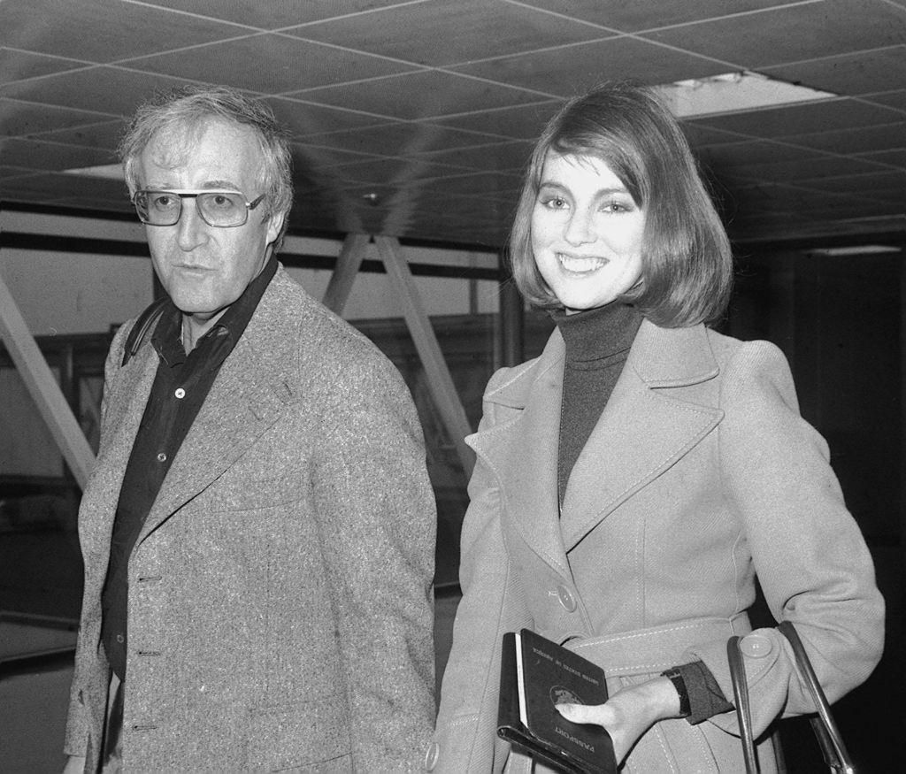 #19 Lynne Frederick with with her husband at Heathrow when they returned from Nice where they got married, 1976.