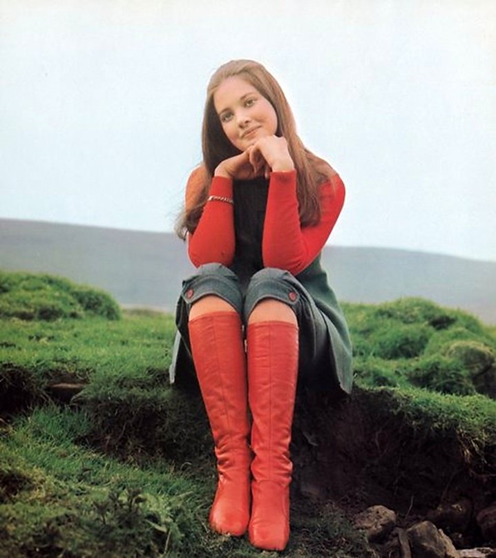 #23 Lynne Frederick in red long go-go, 1970.